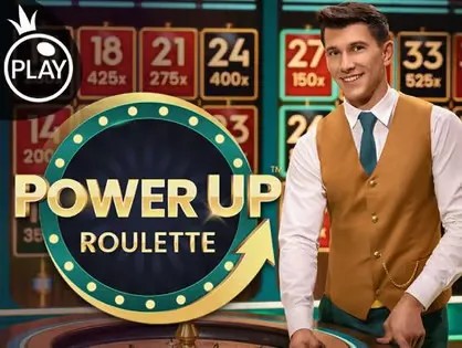Power UP Roulette online game logo by Pragmatic Play on solcasino2.de